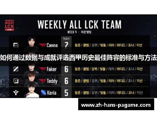 如何通过数据与成就评选西甲历史最佳阵容的标准与方法 如何通过数据与成就评选西甲历史最佳阵容的标准与方法