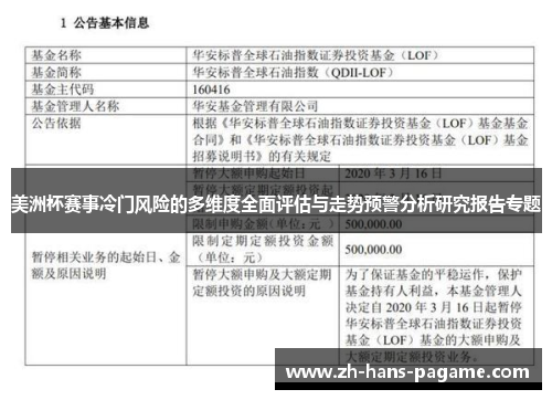 美洲杯赛事冷门风险的多维度全面评估与走势预警分析研究报告专题 美洲杯赛事冷门风险的多维度全面评估与走势预警分析研究报告专题